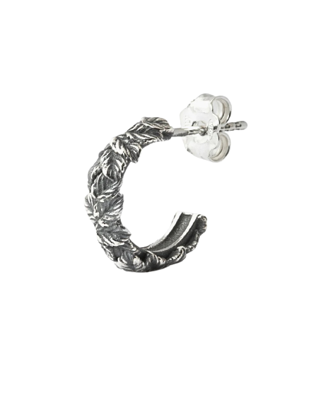 Soul-Cats Orecchini A Cerchio In Argento 925: Unisex, Con Chiusura Pieghevole, 1 Paio
